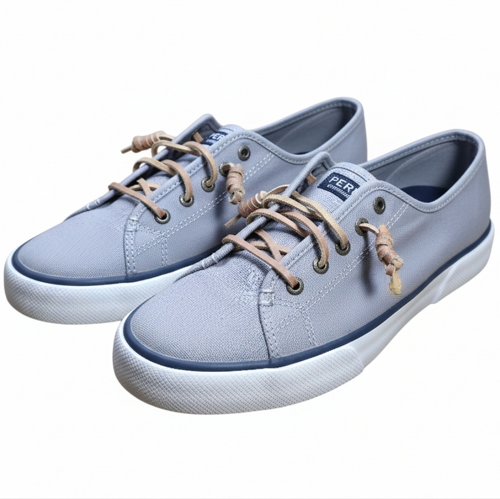 Sperry Top-Sider Women's Light Gray Canvas Sneakers Size 7 - Picture 4 of 11